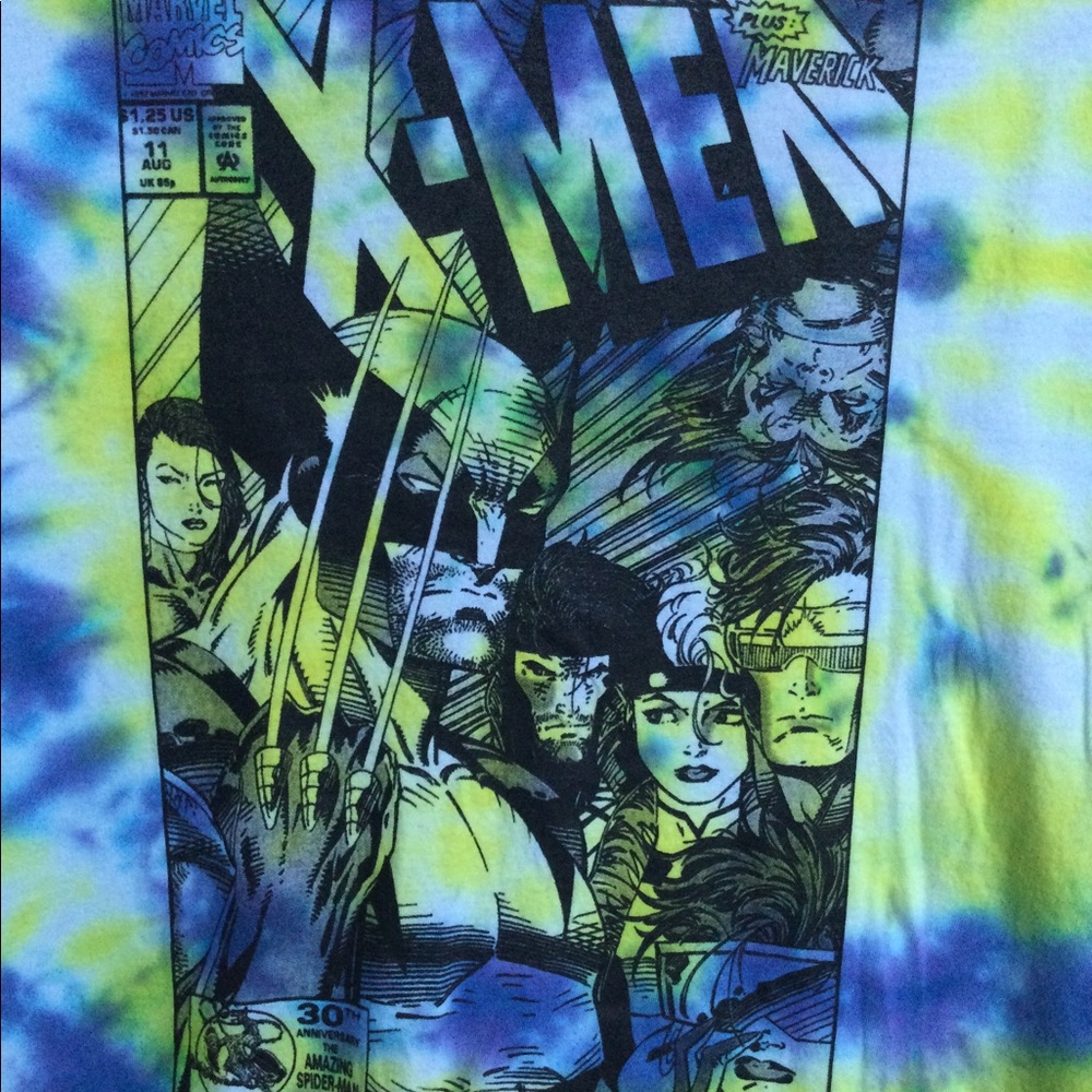 🌟4xHP!🌟 X-Men Custom Tie Dye T-Shirt - Issue 11 Wolverine Jim Lee B & W Cover - Picture 2 of 6